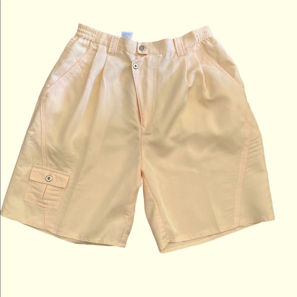 IXSPA Bermuda Shorts Women 10 Casual Outdoor Hiking Golf High Rise Bottoms Peach
